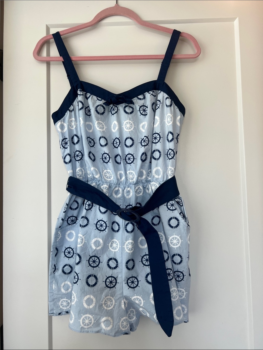 Anthropologie nautical print romper medium